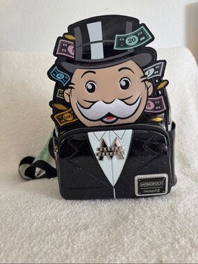 Monopoly 90th Anniversary Pennybags Glitter Cosplay Mini Backpack
